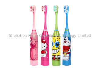 中国 両面の歯ブラシの頭部が付いている漫画パターン子供の電動歯ブラシ サプライヤー